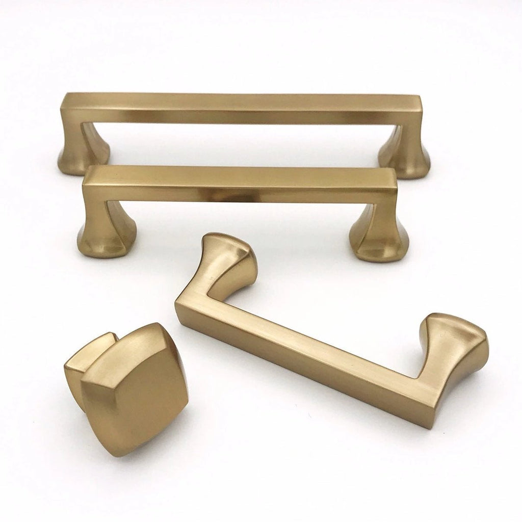 Champagne Bronze "Avant" Cabinet Knobs and Pulls - Brass Cabinet Hardware 