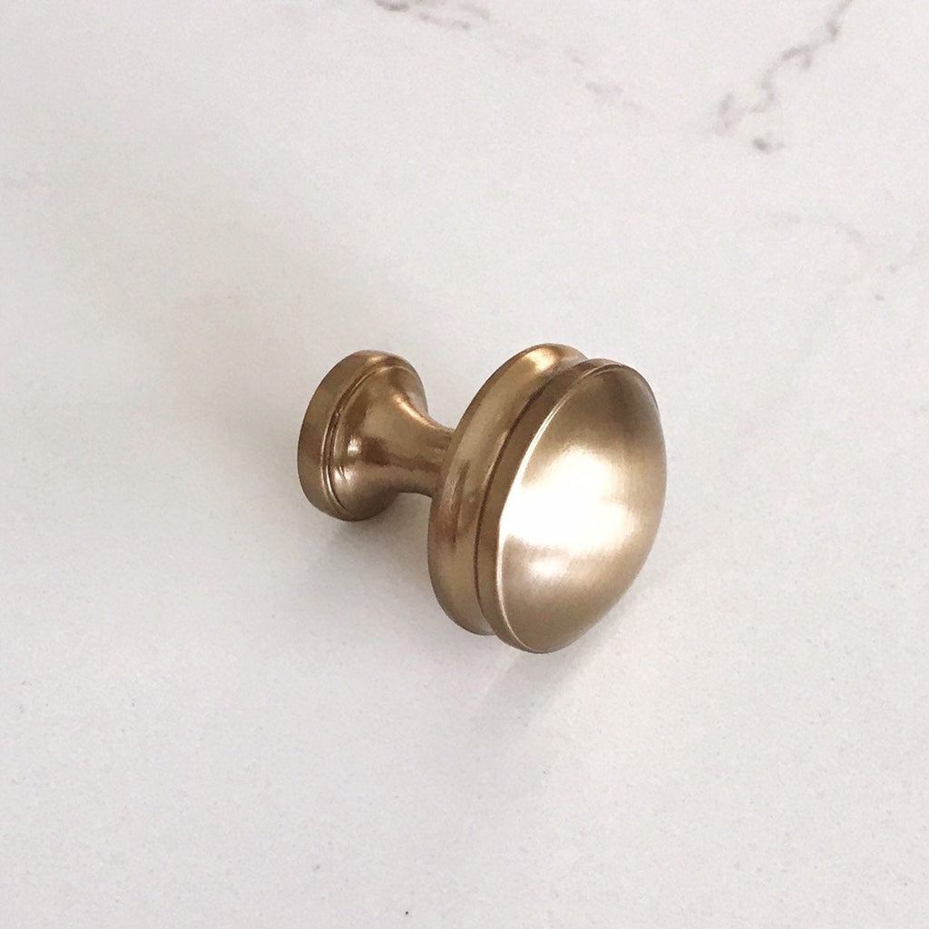 Champagne Bronze "Mist" Drawer Pulls and Knob - Brass Cabinet Hardware 
