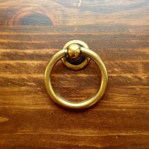 Plain Brass Ring Pulls Hardware Cabinet Pull Drawer Pull - Brass Cabinet Hardware 