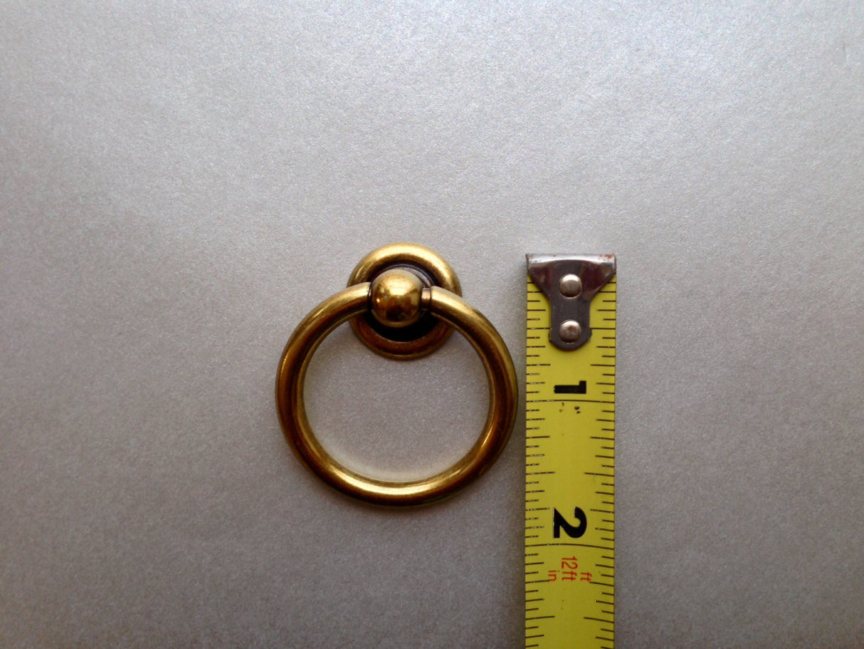 Plain Brass Ring Pulls Hardware Cabinet Pull Drawer Pull - Brass Cabinet Hardware 