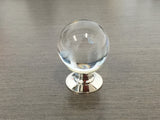 Polished Nickel and Lucite Ball Cabinet Knob - Brass Cabinet Hardware 