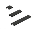 Matte Black "Dina" Tab Finger Drawer Pulls - Brass Cabinet Hardware 