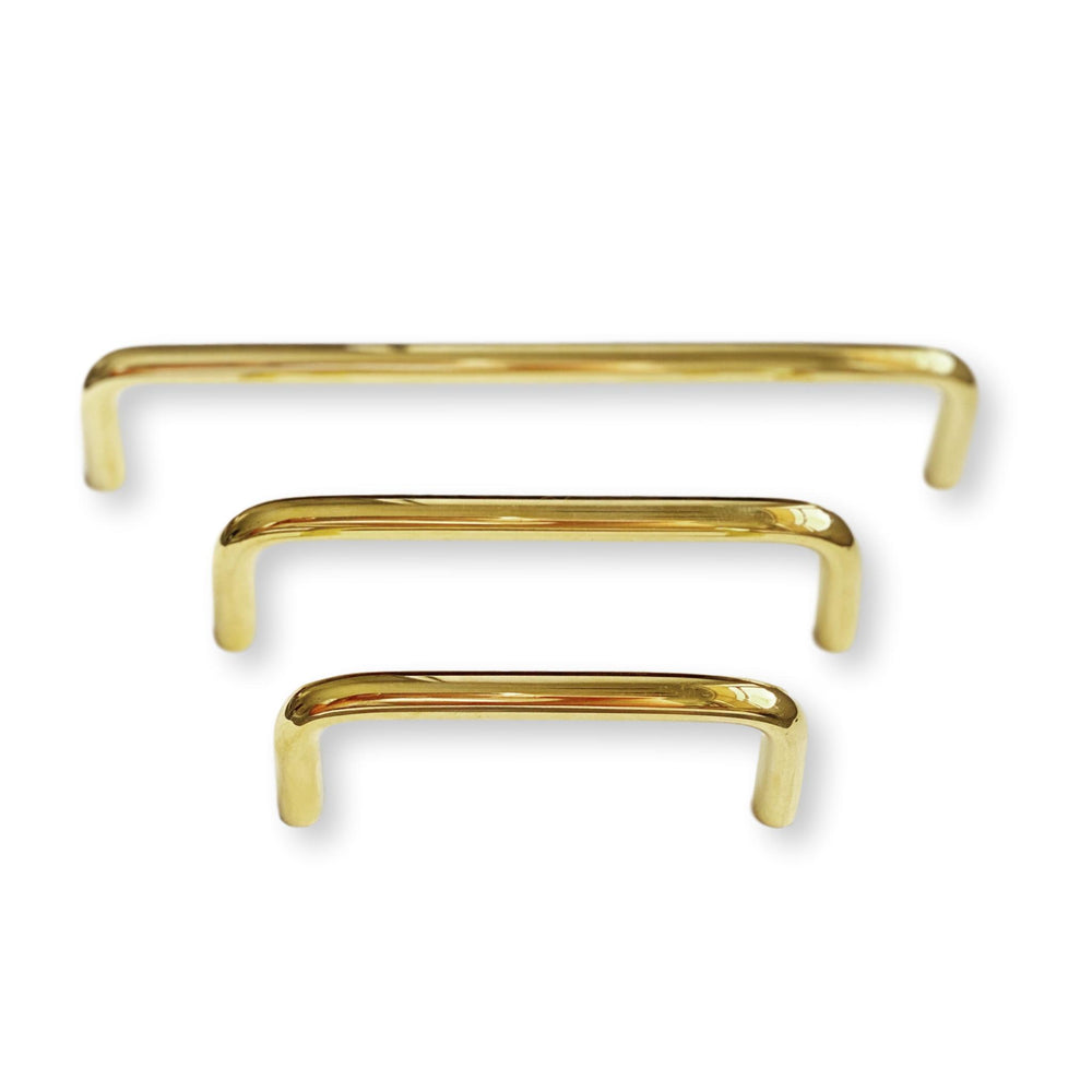Polished Brass "Wire" Drawer Pulls - Cabinet Handles - Forge Hardware Studio