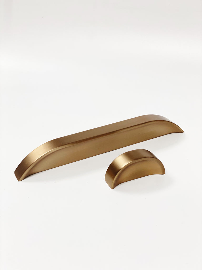 Mondrian Champagne Bronze Drawer Pulls - Cabinet Hardware - Forge Hardware Studio