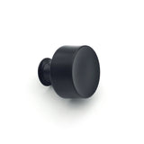 Emma Round Mid-Century Matte Black Cabinet Knob and Drawer Pulls - Forge Hardware Studio