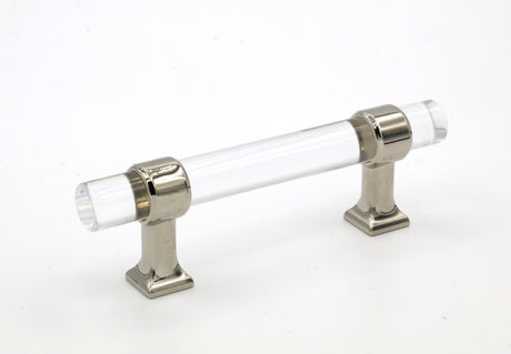 Polished Nickel "Gigi" Lucite Modern Drawer Pull - Brass Cabinet Hardware 