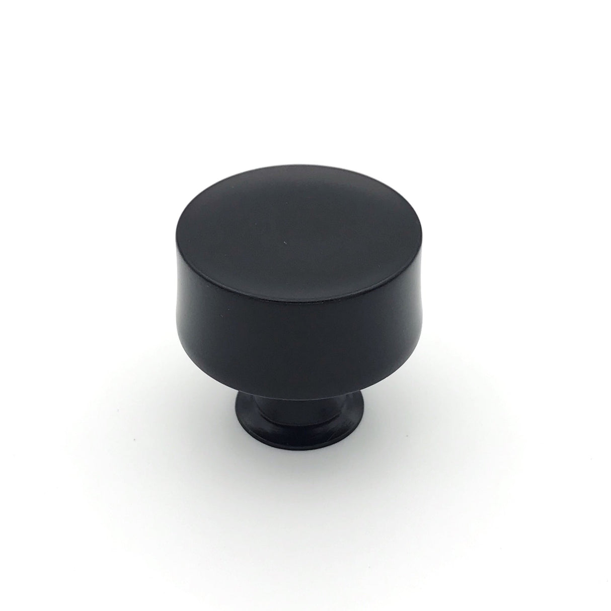 Emma Round Mid-Century Matte Black Cabinet Knob and Drawer Pulls - Forge Hardware Studio