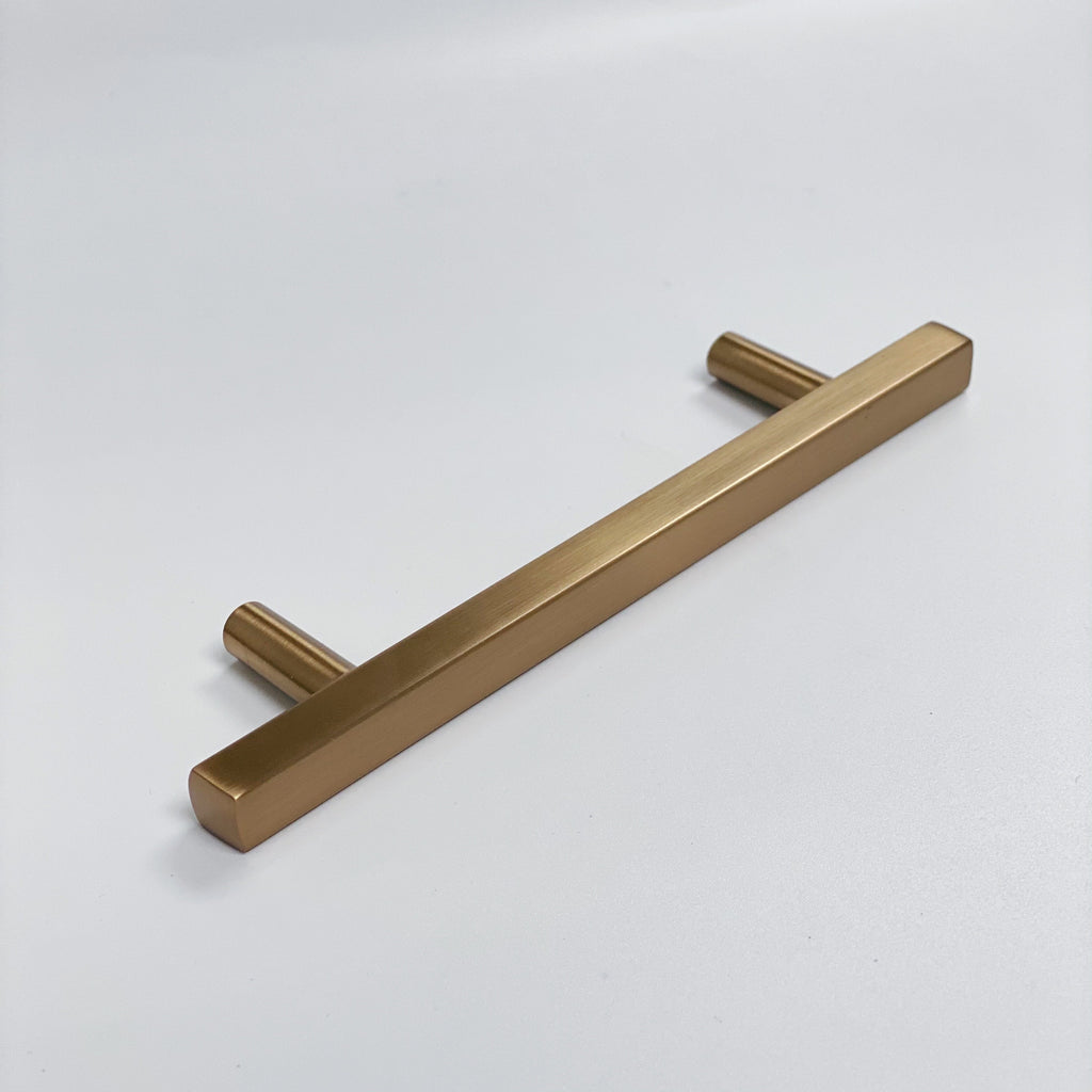 Champagne Bronze "Riley" T-Bar Drawer Pulls and Cabinet Knobs - Forge Hardware Studio