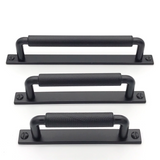 Knurled Drawer Pulls "Kava" Matte Black Textured Kitchen Cabinet Handles - Brass Cabinet Hardware 
