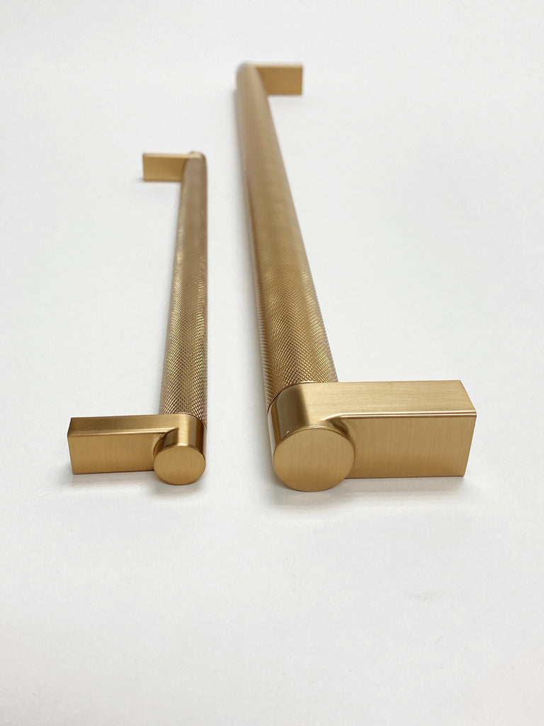 Knurled "Converse" Champagne Bronze Cabinet Knobs and Drawer Pulls - Forge Hardware Studio