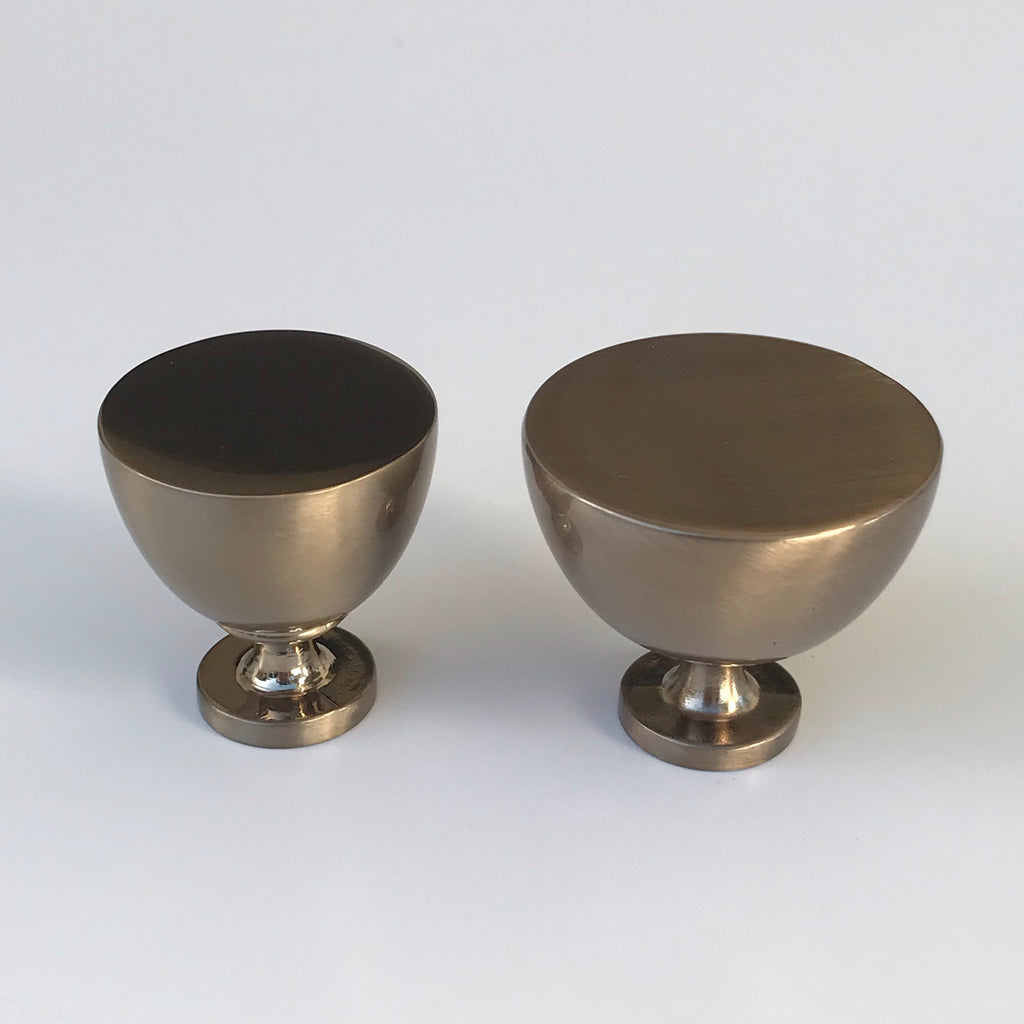 Round "Mina" Champagne Bronze Round Cabinet Knob - Brass Cabinet Hardware 