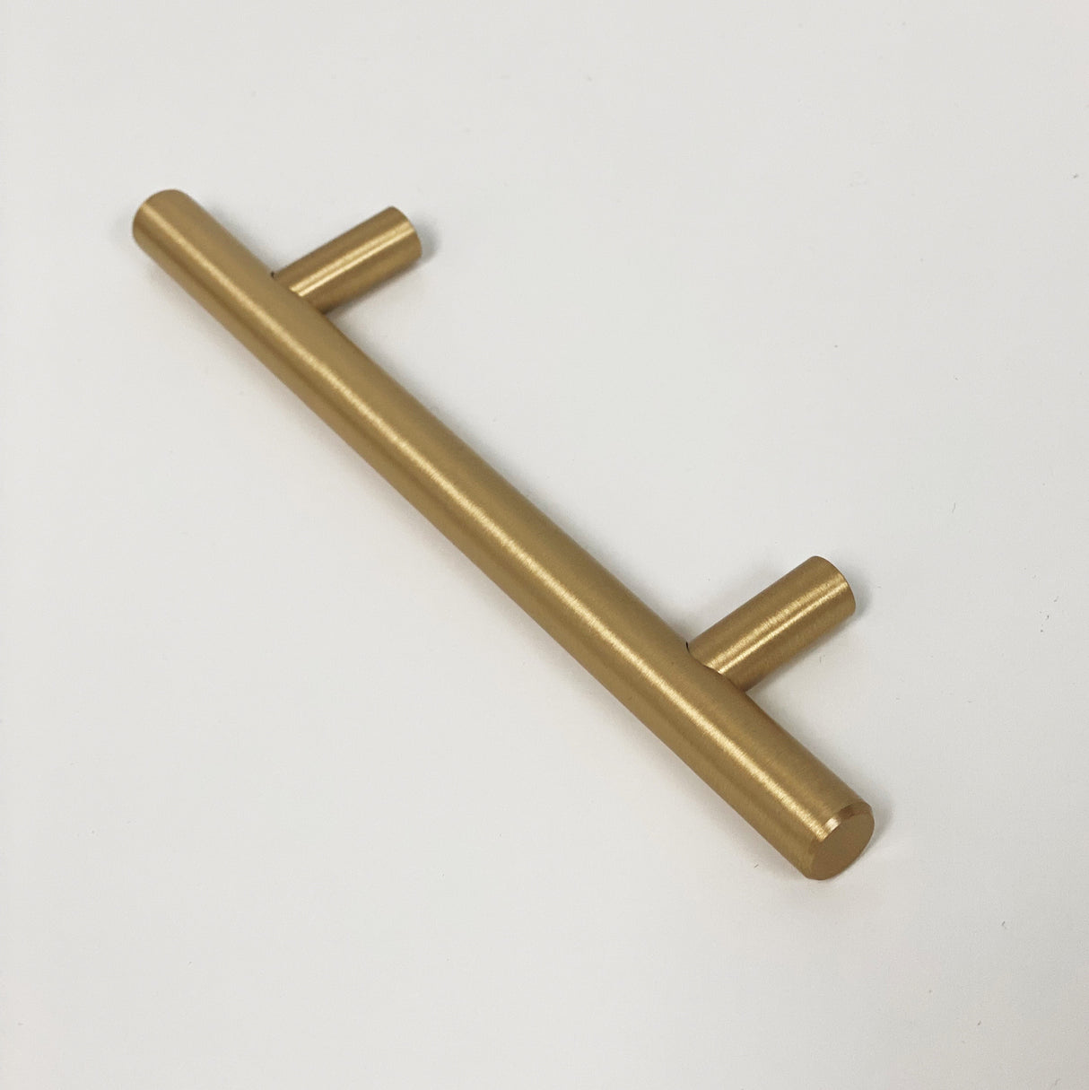 T-Bar "European" Satin Brass Cabinet Knobs and Pulls - Forge Hardware Studio