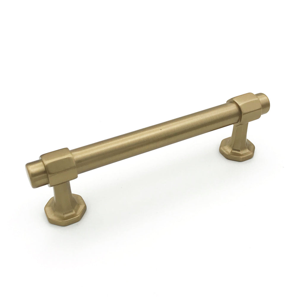 Octagon Champagne Bronze Knob and Drawer Pulls - Brass Cabinet Hardware 