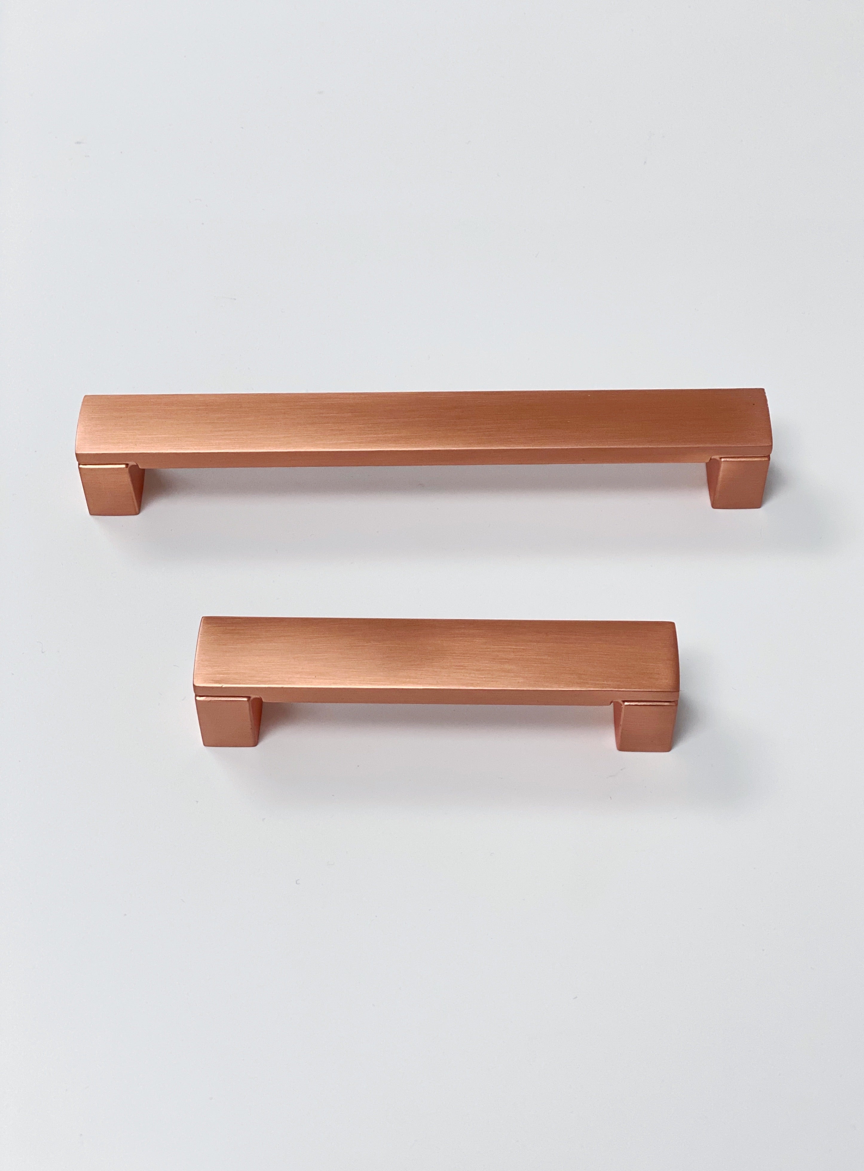 Squared Copper “Beam” Drawer Handles - Cabinet Hardware – Forge