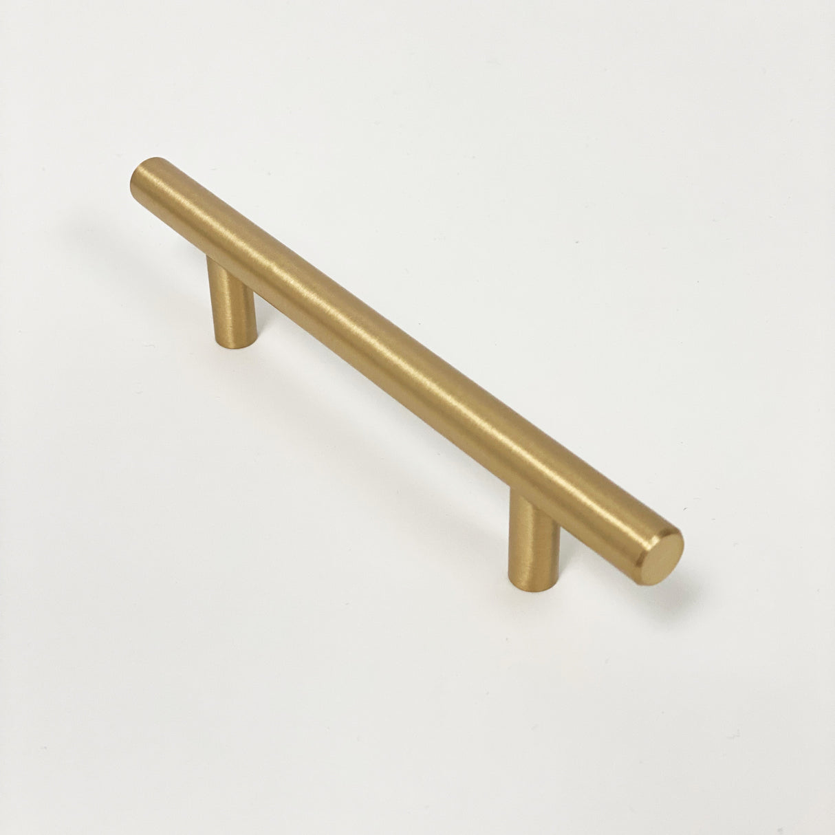 T-Bar "European" Satin Brass Cabinet Knobs and Pulls - Forge Hardware Studio