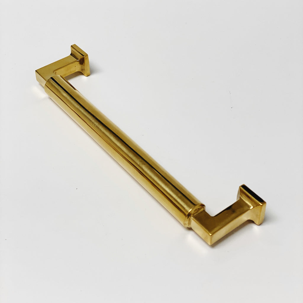 Unlacquered Brass "Neal" Cabinet Knobs and Pulls Cabinet Hardware - Forge Hardware Studio