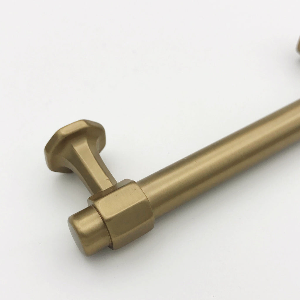 Octagon Champagne Bronze Knob and Drawer Pulls - Brass Cabinet Hardware 