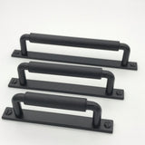 Knurled Drawer Pulls "Kava" Matte Black Textured Kitchen Cabinet Handles - Brass Cabinet Hardware 