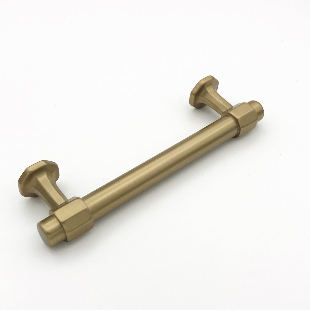 Octagon Champagne Bronze Knob and Drawer Pulls - Brass Cabinet Hardware 