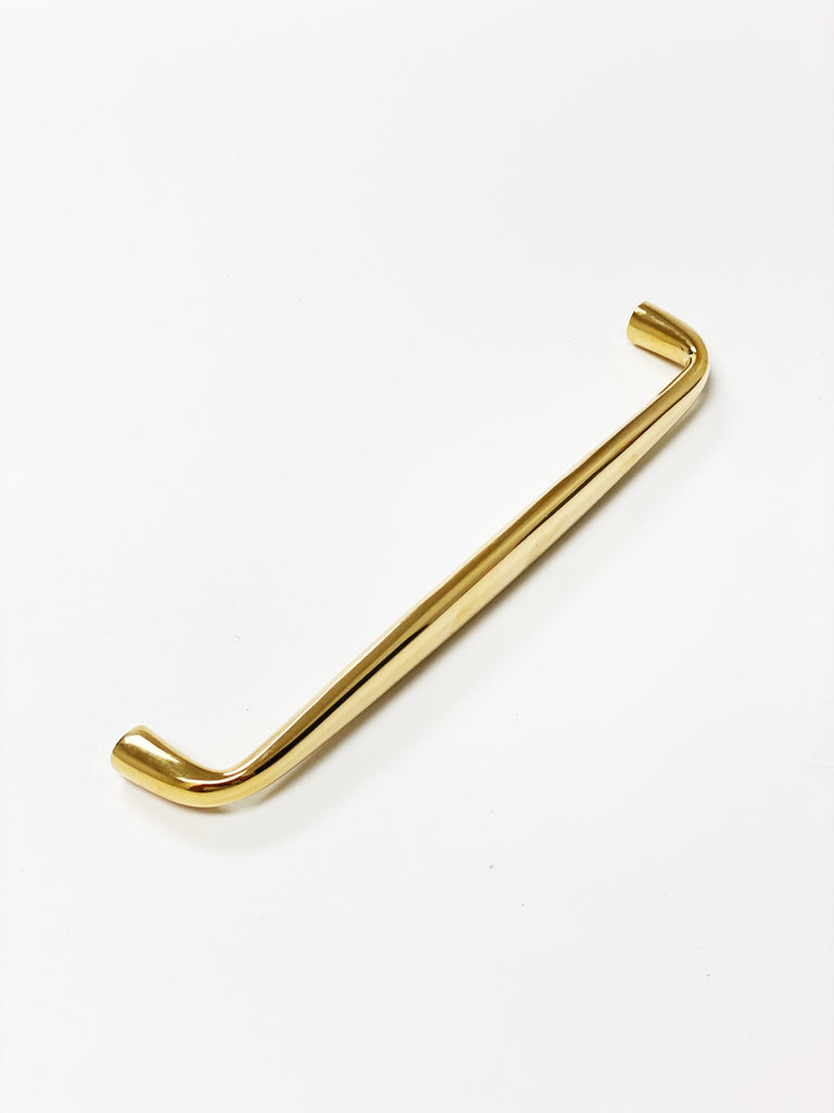 Omni Drawer Pulls in Polished Unlacquered Brass - Kitchen Cabinet Hardware - Forge Hardware Studio