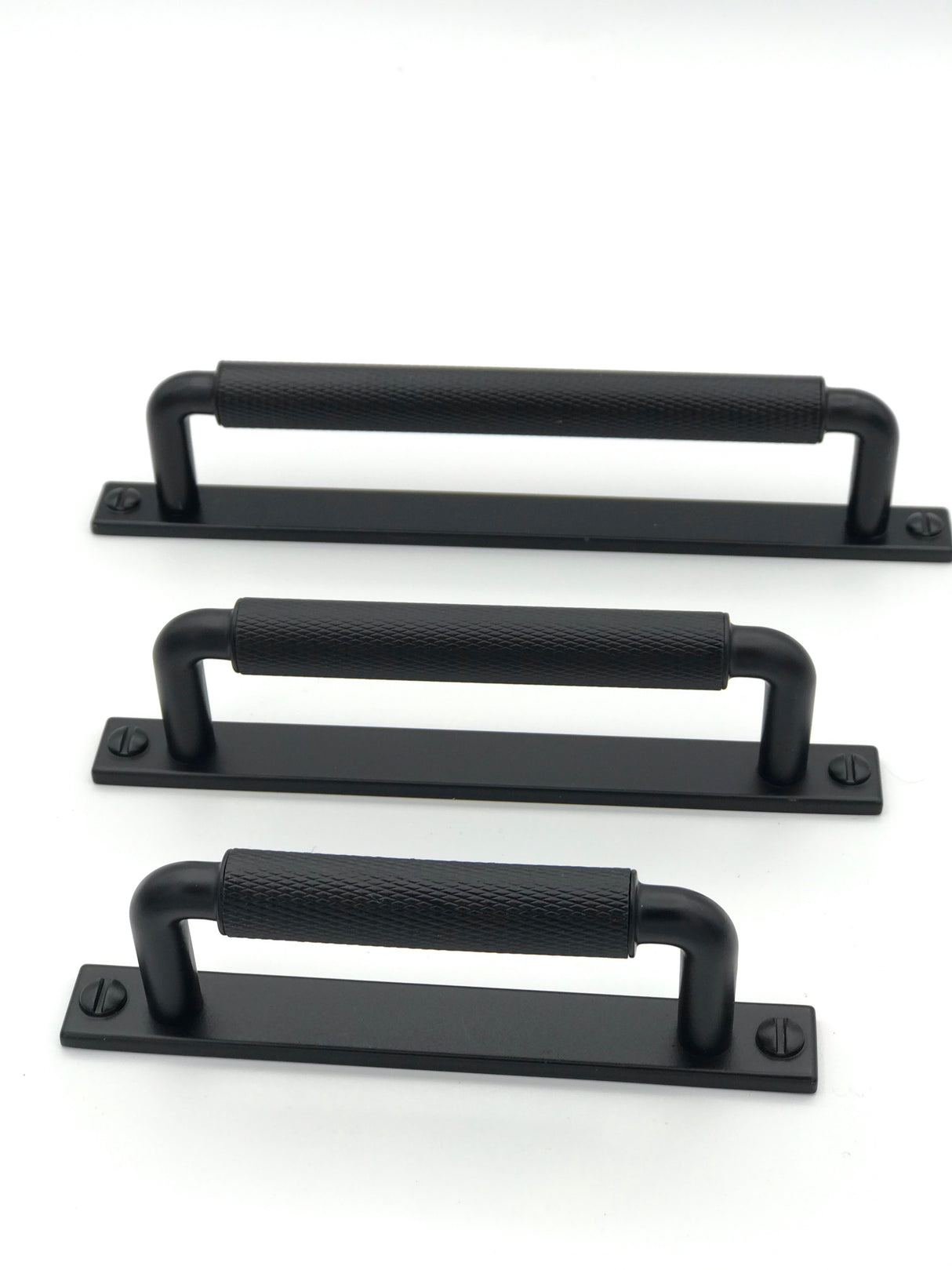 Knurled Drawer Pulls "Kava" Matte Black Textured Kitchen Cabinet Handles - Brass Cabinet Hardware 