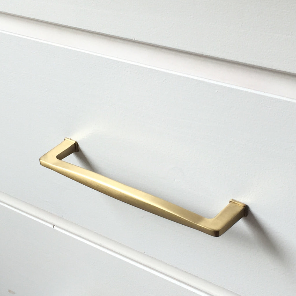 Kelly No.1 Brass Cabinet Drawer Pulls - Kitchen Drawer Handles - Brass Cabinet Hardware 