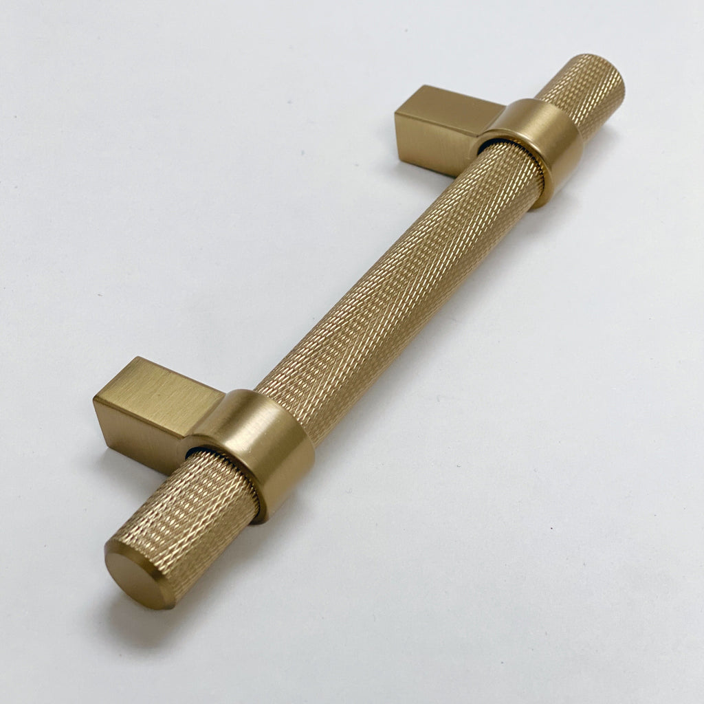 Knurled "Prelude" Champagne Bronze Cabinet Knobs and Drawer Pulls - Forge Hardware Studio