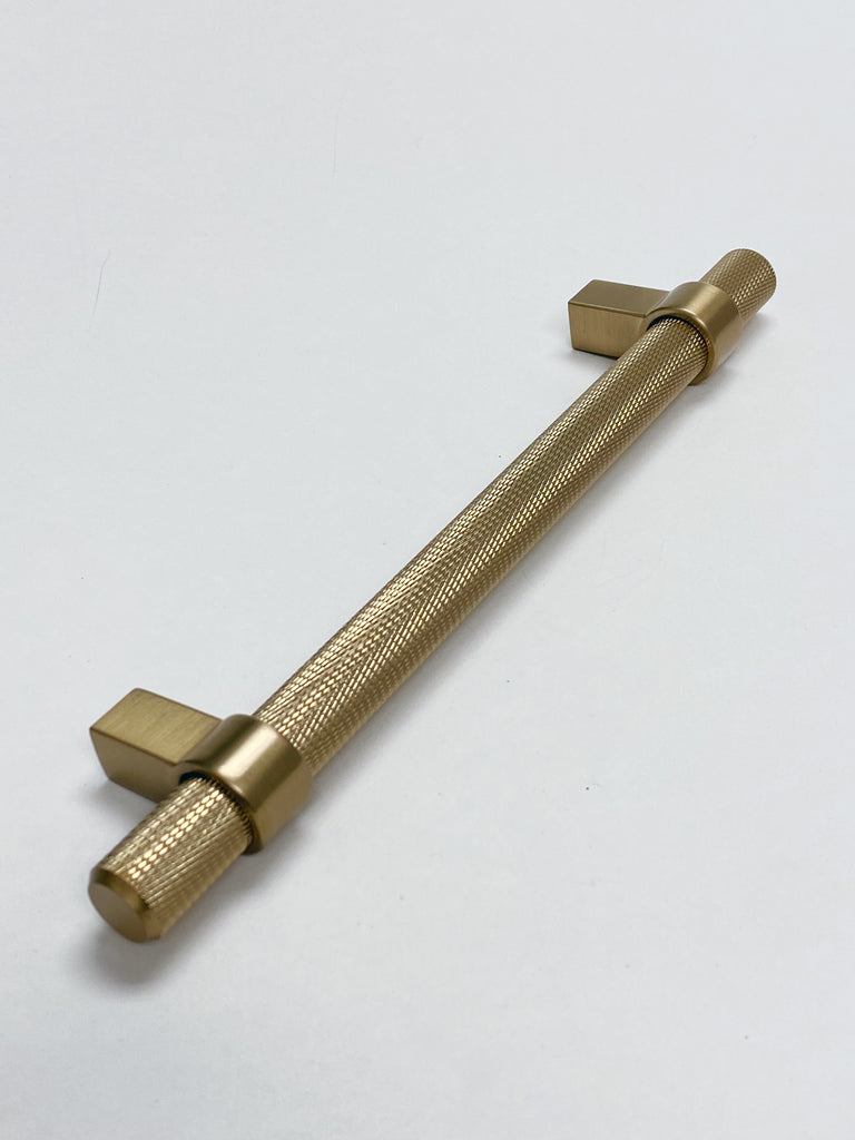 Knurled "Prelude" Champagne Bronze Cabinet Knobs and Drawer Pulls - Forge Hardware Studio