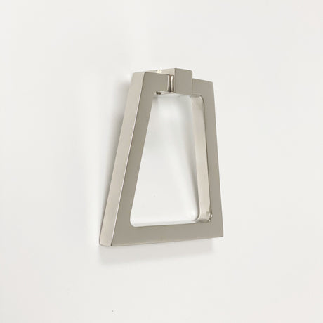 Zimi Triangular Oversized Ring Pull in Polished Nickel - Forge Hardware Studio