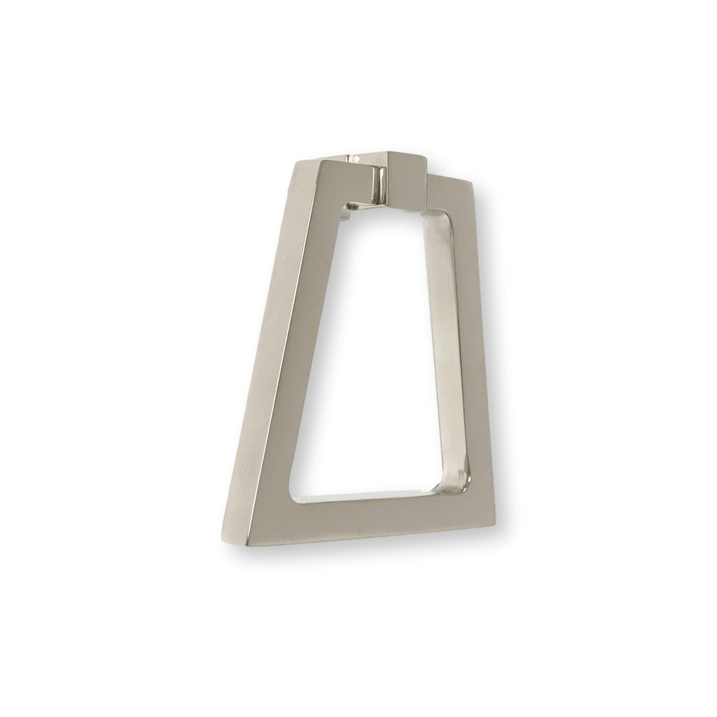 Zimi Triangular Oversized Ring Pull in Polished Nickel - Forge Hardware Studio