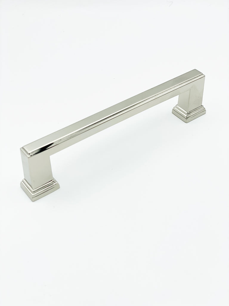 Polished Nickel "Newton" Mission Drawer Pulls - Kitchen Cabinet Handles - Forge Hardware Studio