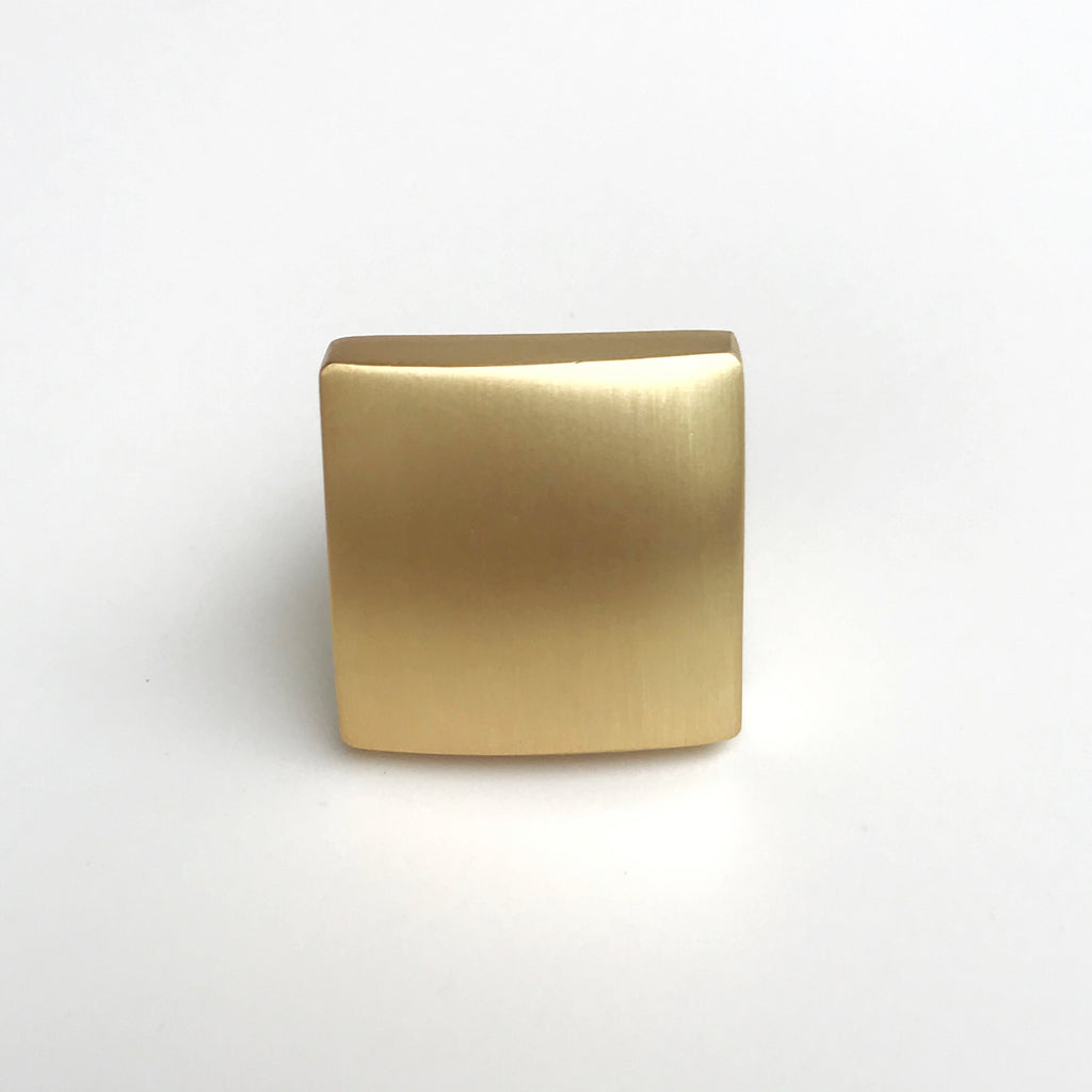Modern Brushed Brass "Beam" Drawer Handles and Cabinet Knob - Brass Cabinet Hardware 