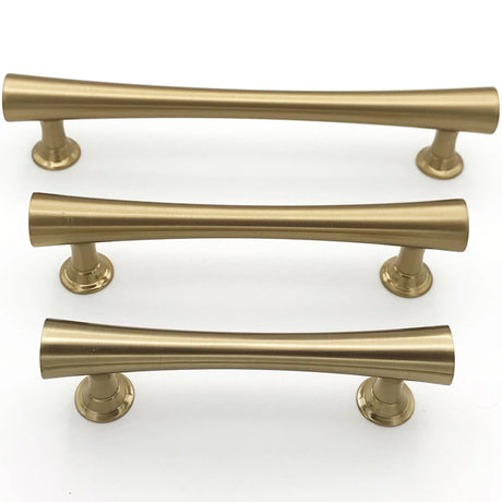 Emma Mid-Century Champagne Bronze Cabinet Knob and Drawer Pulls - Brass Cabinet Hardware 