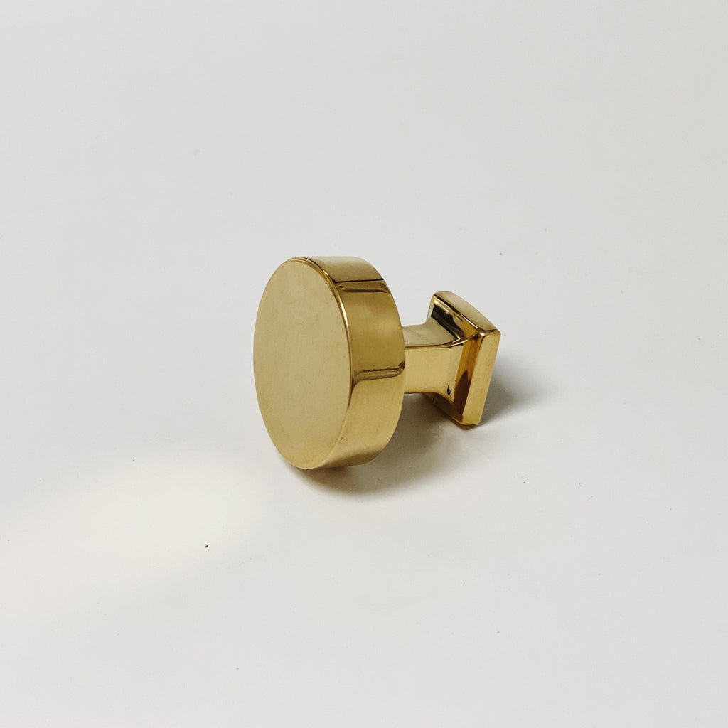 Unlacquered Brass "Neal" Cabinet Knobs and Pulls Cabinet Hardware - Forge Hardware Studio