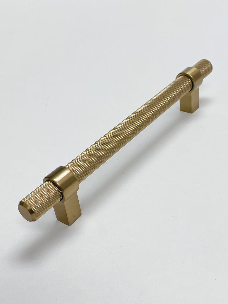 Knurled "Prelude" Champagne Bronze Cabinet Knobs and Drawer Pulls - Forge Hardware Studio