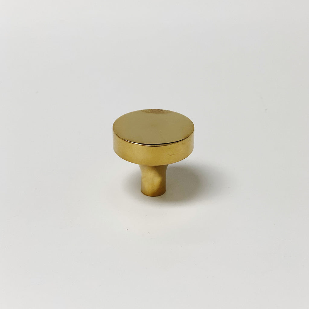 Unlacquered Brass "Neal" Cabinet Knobs and Pulls Cabinet Hardware - Forge Hardware Studio