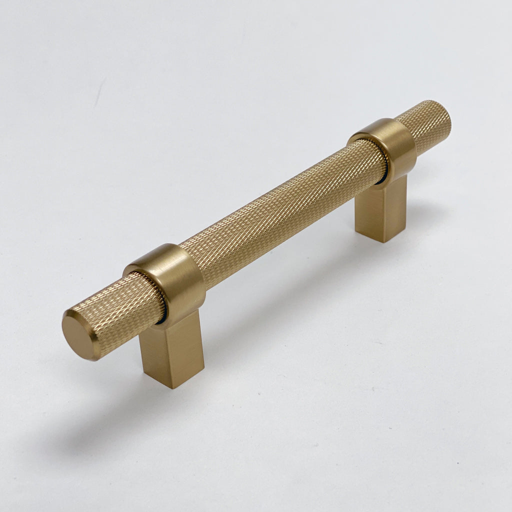 Knurled "Prelude" Champagne Bronze Cabinet Knobs and Drawer Pulls - Forge Hardware Studio