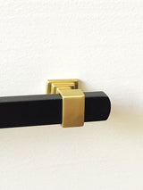 Mack Brass and Black Knob and Drawer Pulls - Brass Cabinet Hardware 