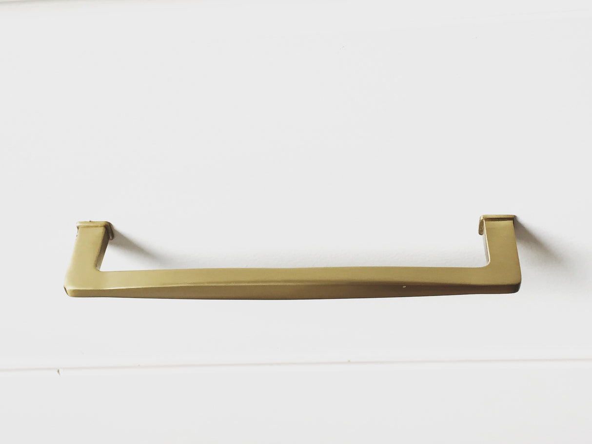 Kelly No.1 Brass Cabinet Drawer Pulls - Kitchen Drawer Handles - Brass Cabinet Hardware 