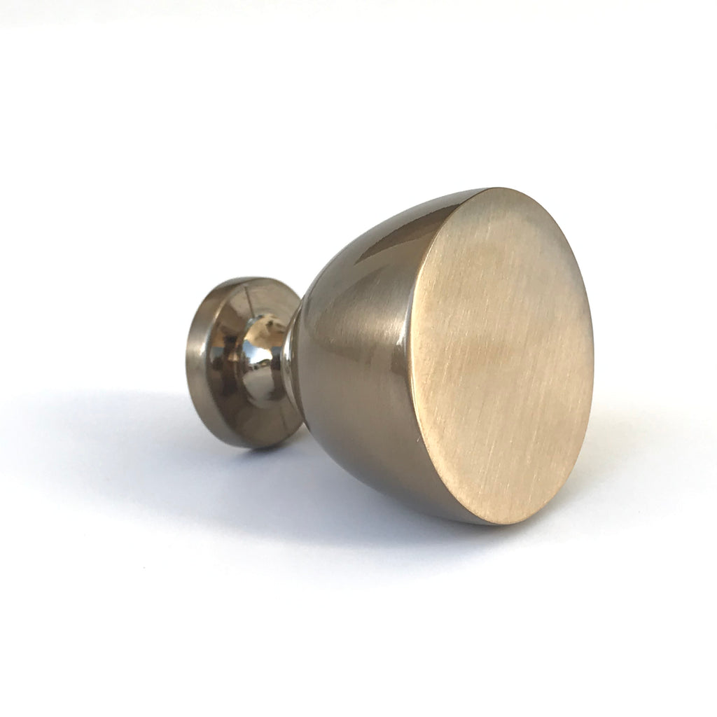 Round "Mina" Champagne Bronze Round Cabinet Knob - Brass Cabinet Hardware 