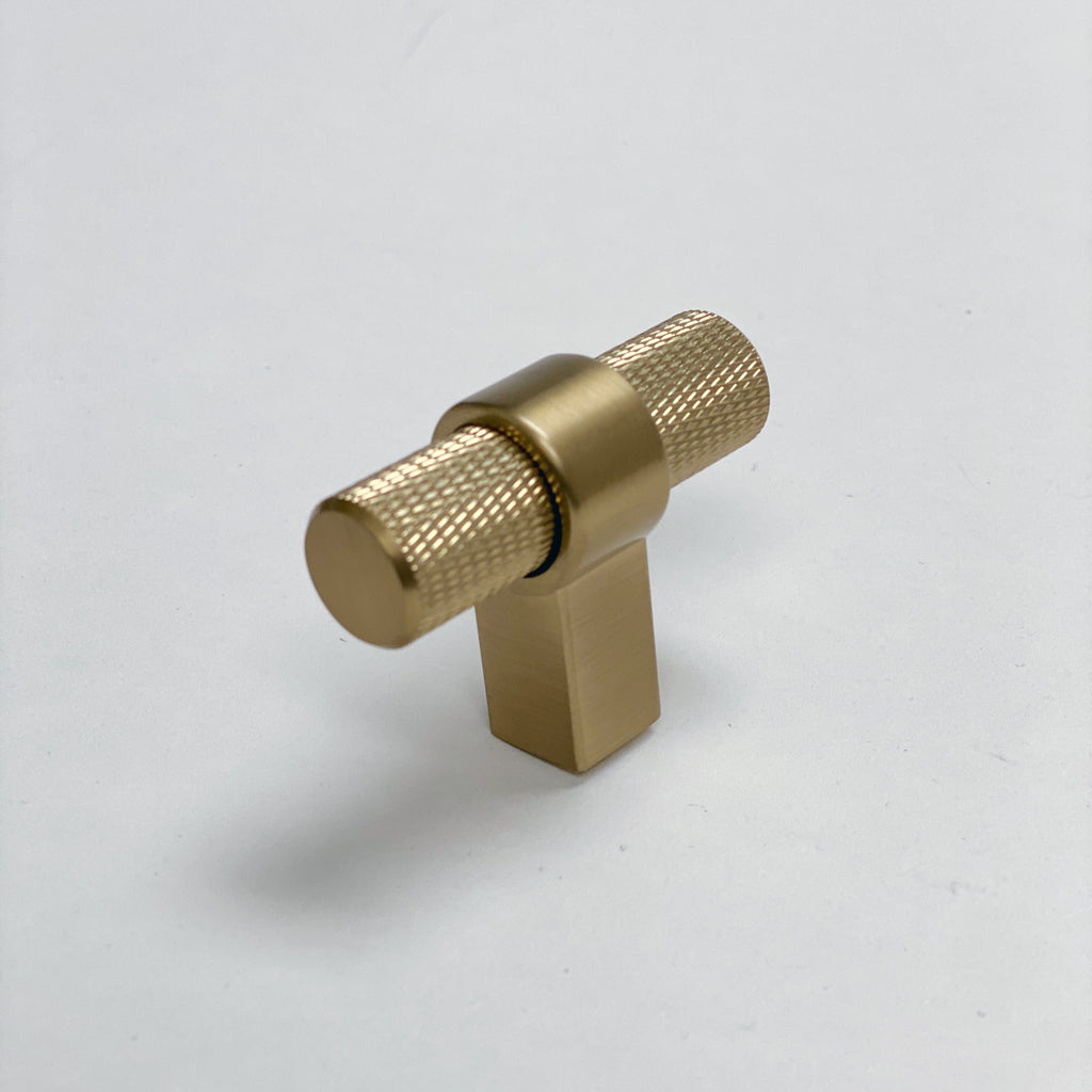 Knurled "Prelude" Champagne Bronze Cabinet Knobs and Drawer Pulls - Forge Hardware Studio