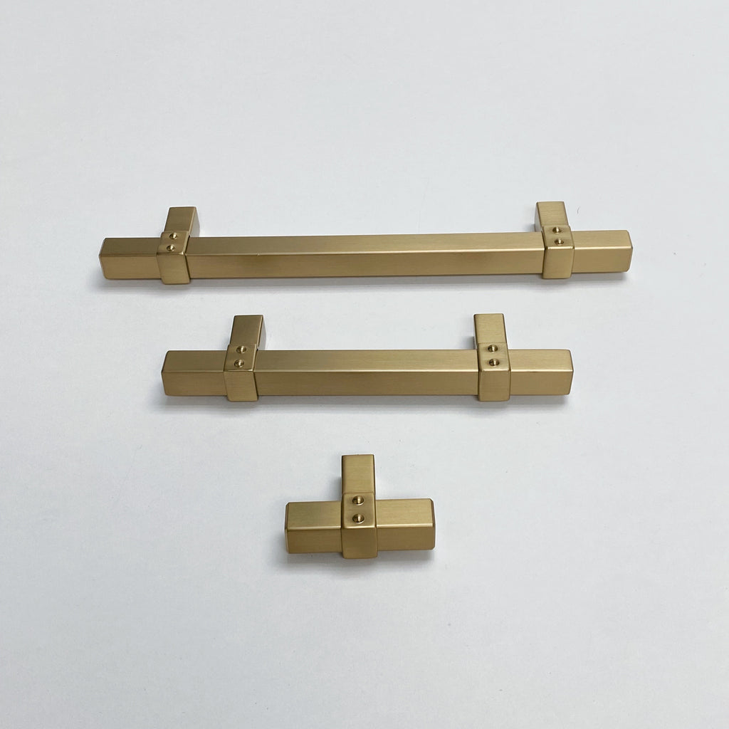 Champagne Bronze "Rio" T-Bar Cabinet Knob and Drawer Pulls - Forge Hardware Studio