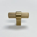 Knurled "Prelude" Champagne Bronze Cabinet Knobs and Drawer Pulls - Forge Hardware Studio