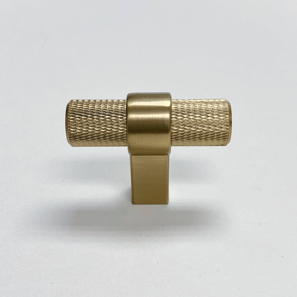 Knurled "Prelude" Champagne Bronze Cabinet Knobs and Drawer Pulls - Forge Hardware Studio