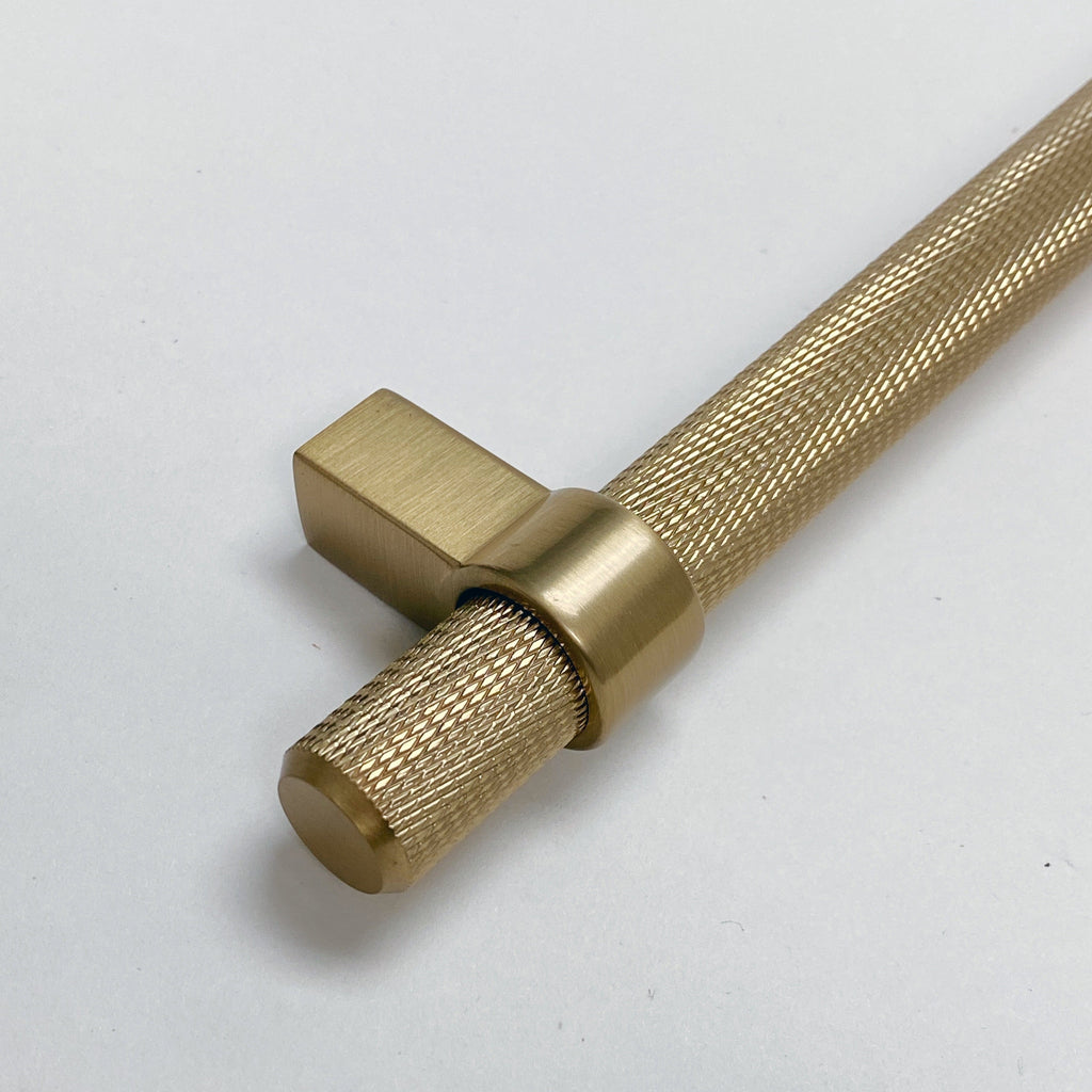 Knurled "Prelude" Champagne Bronze Cabinet Knobs and Drawer Pulls - Forge Hardware Studio