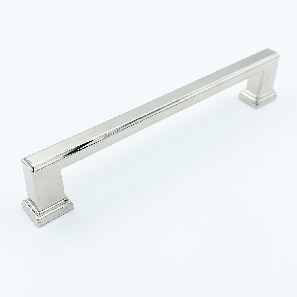 Polished Nickel "Newton" Mission Drawer Pulls - Kitchen Cabinet Handles - Forge Hardware Studio