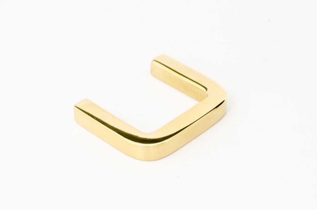 Unlacquered Polished Brass "Lumia" Cabinet Knob and  Drawer Pulls - Forge Hardware Studio