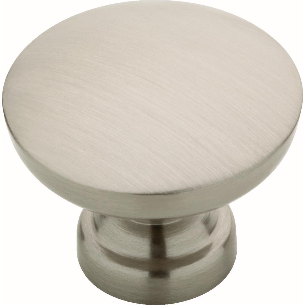Satin Nickel "Farmhouse" Knob and Drawer Pulls - Brass Cabinet Hardware 