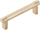 Knurled "U-Shaped" Champagne Bronze Cabinet Knobs and Drawer Pulls - Forge Hardware Studio