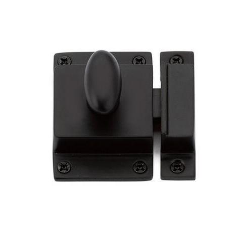 Luxe Matte Black Cabinet Latch - Brass Cabinet Hardware 